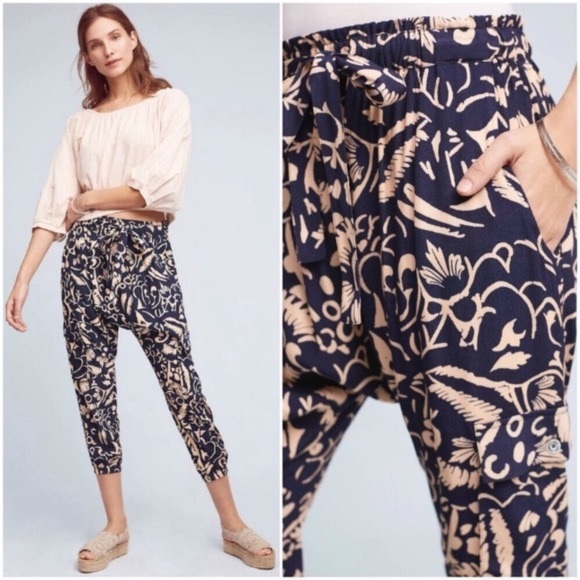 Anthropologie Pants - Anthropologie Hei Hei Printed Harem Crop Pants Sma